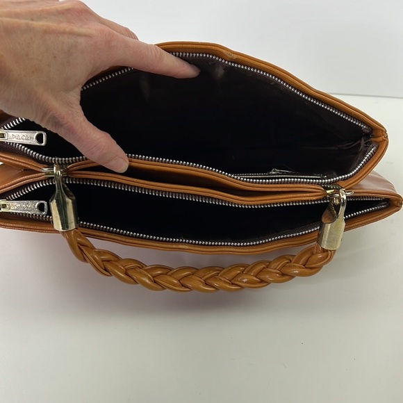 VINTAGE 1970' s Pristine Colourblock Handbag - Picture 5 of 9